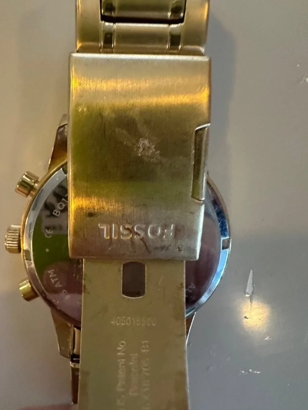 Fossil chronograph gold